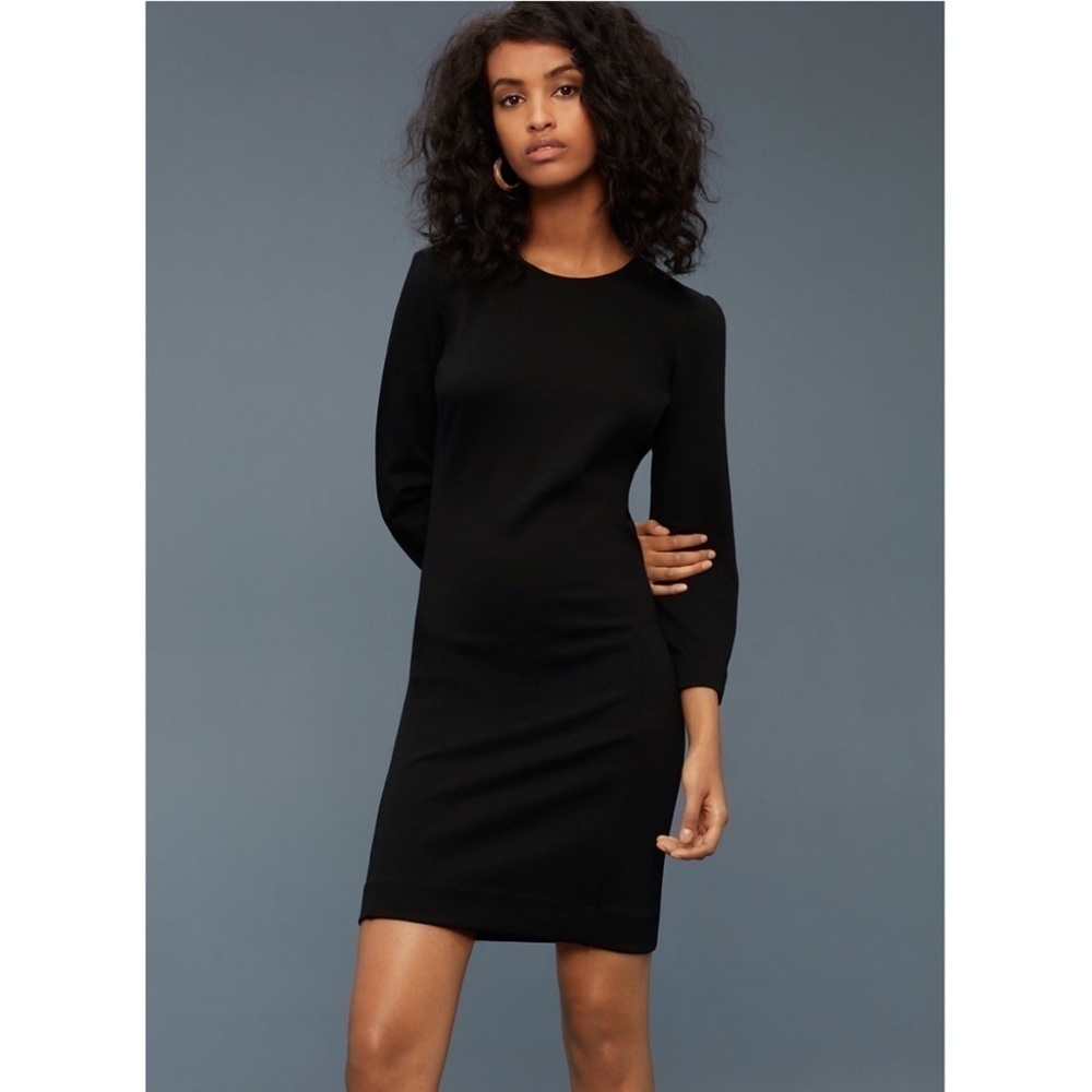 Wilfred | Scriva Dress Black Flare Sleeve Mini Dress Size Small Aritzia